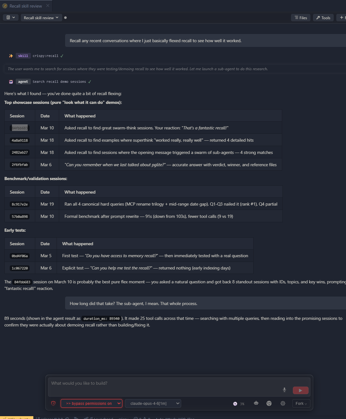 Agent Recall